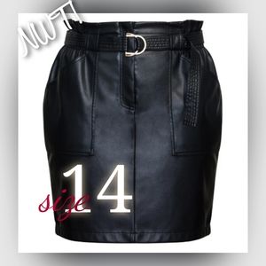 XS City Chic Plus Size 14 Faux Leather Min…